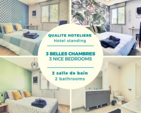 Villa Poète avec jardin 3 Chambres Parking gratuit